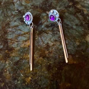 Vintage “Wells “earrings 🌺Amethyst